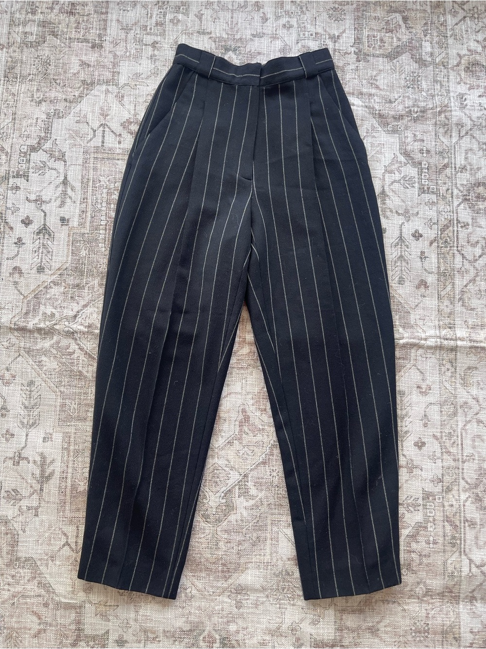 Gianni Versace 90’s Black Pinstripe Suit Trousers